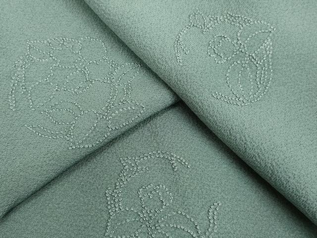 平和屋着物●中国三大刺繍　相良刺繍　総刺繍　豪華色留袖　草花丸文　藍鼠色　正絹　逸品　DAAV8760tw