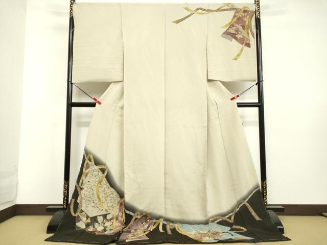 平和屋着物●訪問着　絞り　辻が花　暈し染め　金彩　鬼しぼ縮緬　上代126万　仮絵羽　正絹　逸品　未使用　DAAV8772tw