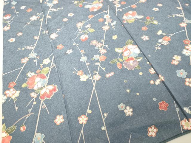 平和屋着物○上質な小紋 枝花文 金彩 ロング丈 正絹 逸品 DAAV8820tw