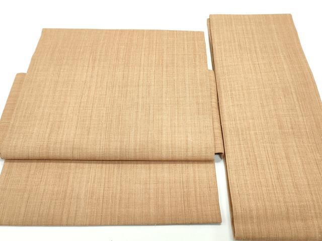 平和屋着物●つけ帯　紬地　江戸茶色　正絹　逸品　未使用　DAAV9066ob