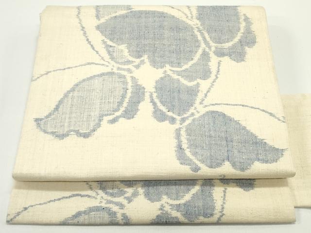 平和屋着物●九寸名古屋帯　紬地　舞蝶文　正絹　逸品　DAAV9101ob