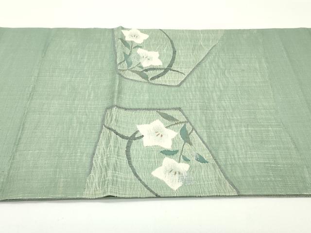 平和屋着物○太鼓柄袋帯 スリーシーズン 春夏秋 紬地 櫛織