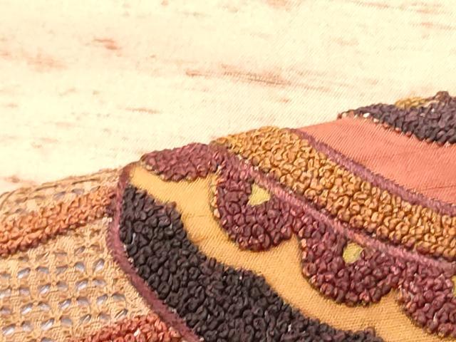平和屋着物□極上 中国三大刺繍 相良刺繍 総刺繍 太鼓柄袋帯