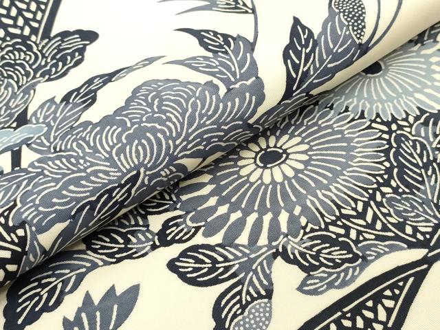 平和屋着物●九寸開き名古屋帯　縦枠花唐草文　金糸　正絹　逸品　DAAT0345ob 平和屋着物○九寸開き名古屋帯 縦枠花唐草文 金糸 正絹