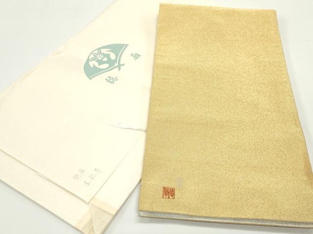 平和屋着物●国際的伝統工芸作家 十二代・藤林徳扇 苑寿  綴れ 両面 全通柄袋帯 ワンポイント 金銀糸 たとう紙付き 正絹 逸品 DAAV9201ob