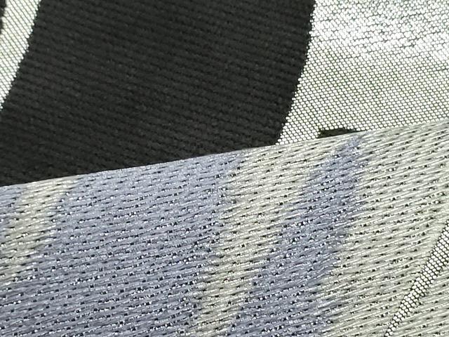 平和屋着物○西陣 桜井謹製 六通柄袋帯 大輪牡丹 黒地 金銀糸