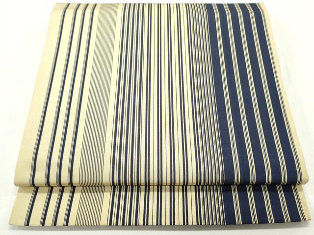 平和屋着物●本場筑前博多織　全通柄　本袋帯　間道　正絹　逸品　DAAV9226ob