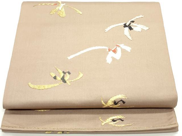 平和屋着物●龍村平蔵製　六通柄　本袋帯　香蘭錦　梅染色　金銀糸　正絹　逸品　DAAV9276ob