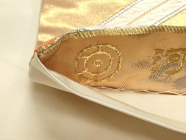 平和屋着物○西陣 河合美術織物謹製 六通柄袋帯 唐織 切嵌