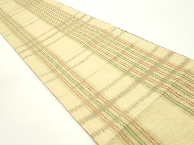 平和屋着物○両面 全通柄袋帯 紬地 雲絞り 抽象文様 正絹