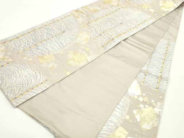 平和屋着物●六通柄袋帯　唐織　霞松葉丸文　金銀糸　正絹　逸品　DAAV9380ob 平和屋着物○六通柄袋帯 唐織 霞松葉丸文 金銀糸 正絹 逸品 DAAV9380ob