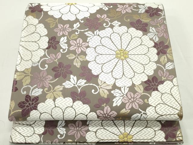 平和屋着物●伝統工芸士　大塩宏二郎　六通柄袋帯　唐織　唐三彩　花唐草文　金糸　正絹　逸品　DAAV9385ob