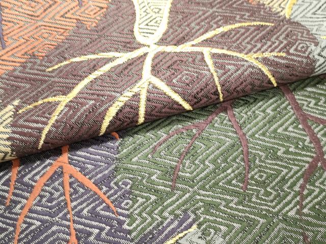 平和屋着物○六通柄袋帯 唐繍 松皮菱蔦の葉