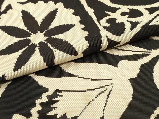 平和屋着物○半幅帯 切嵌草花文 正絹 逸品 DAAV9454ob