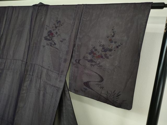 平和屋着物▽訪問着　単衣　無双　紗袷　紗×絽　草花文　正絹　逸品　DAAV9524sf_2