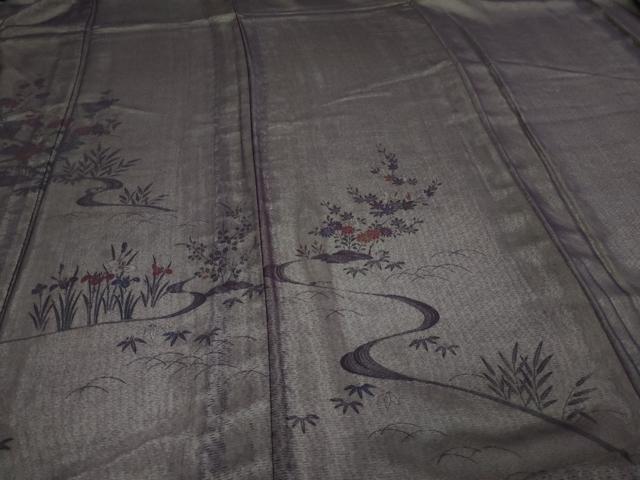 平和屋着物▽訪問着　単衣　無双　紗袷　紗×絽　草花文　正絹　逸品　DAAV9524sf_4