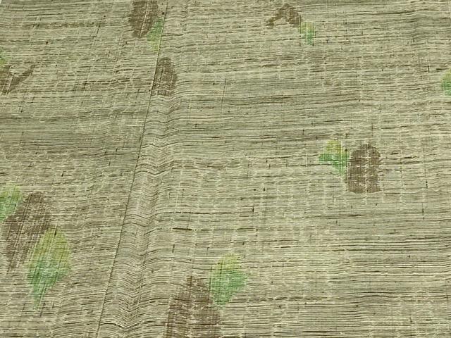 平和屋着物▽上質な紬 単衣 舞葉文 正絹 逸品 DAAV9528sf