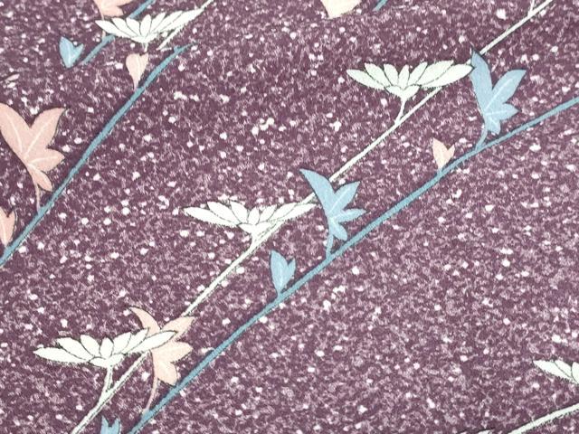 平和屋着物▽小紋 単衣 枝花文 洗える着物 DAAV9585sf