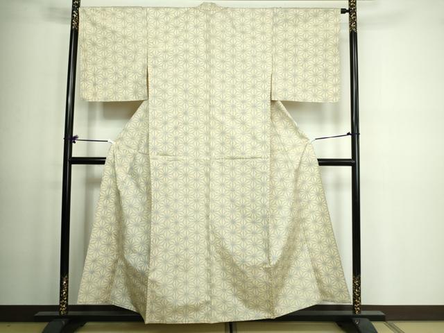 平和屋着物□極上 本場大島紬 白大島 単衣 7マルキ 平安人物 大山