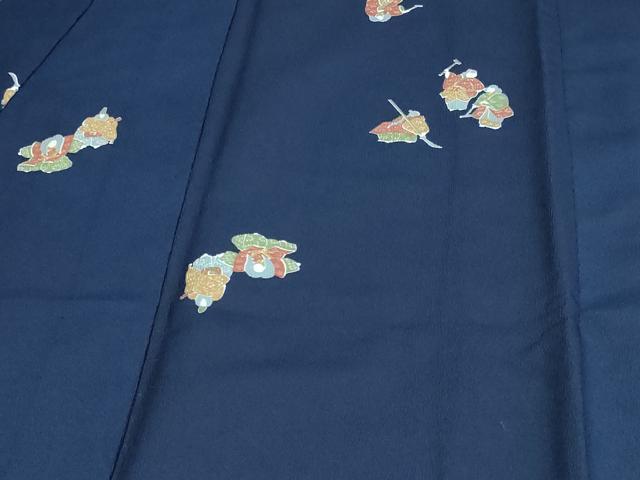 平和屋着物▽小紋 単衣 人物文 洗える着物 DAAV9604sf