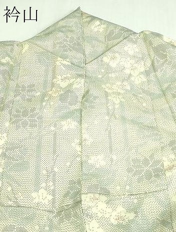 平和屋着物▽上質な紬 単衣 笹竹花文 正絹 逸品 DAAV9617sf 【公式通販】