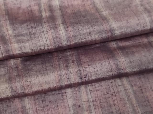 平和屋着物▽上質な紬　単衣　変わり間道　正絹　逸品　DAAV9634sf