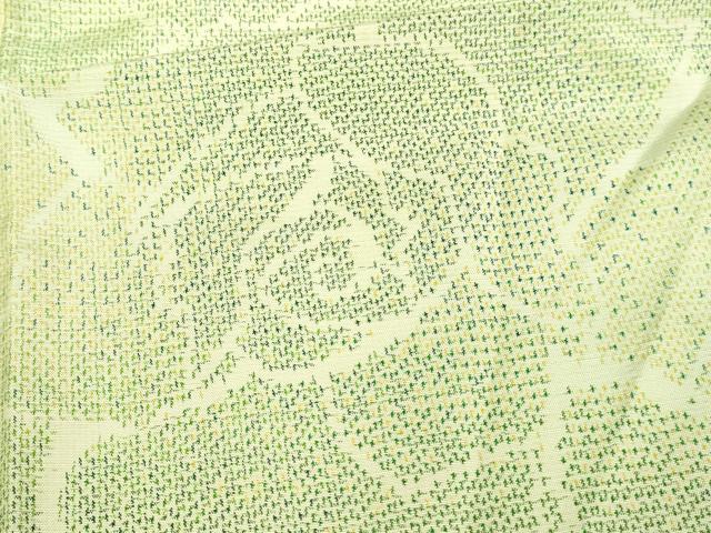 平和屋着物▽上質な紬 単衣 薔薇 正絹 逸品 DAAV9648sf