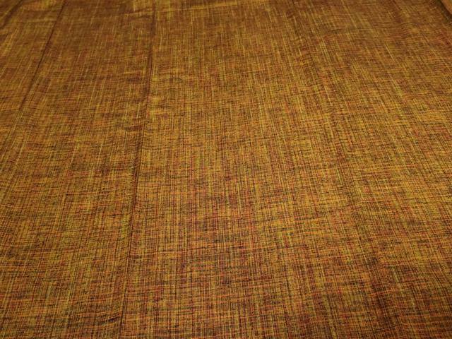 平和屋着物▽上質な紬　単衣　格子　正絹　逸品　DAAV9653sf