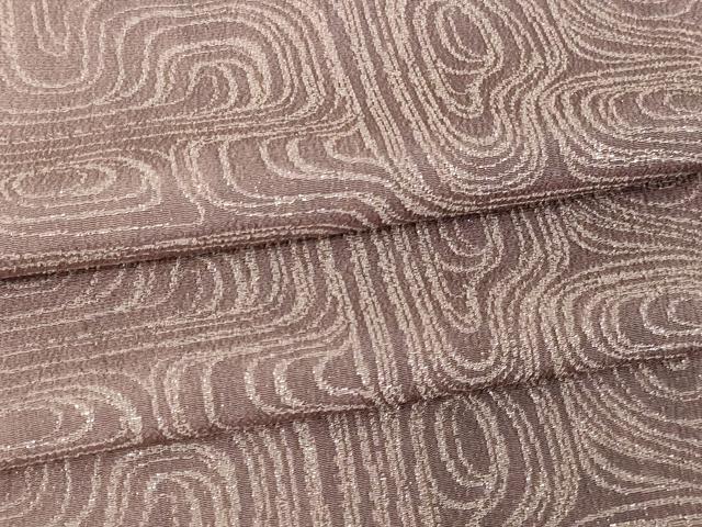 平和屋着物▽上質なお召　単衣　変わり縞　銀通し地　正絹　逸品　DAAV9658sf