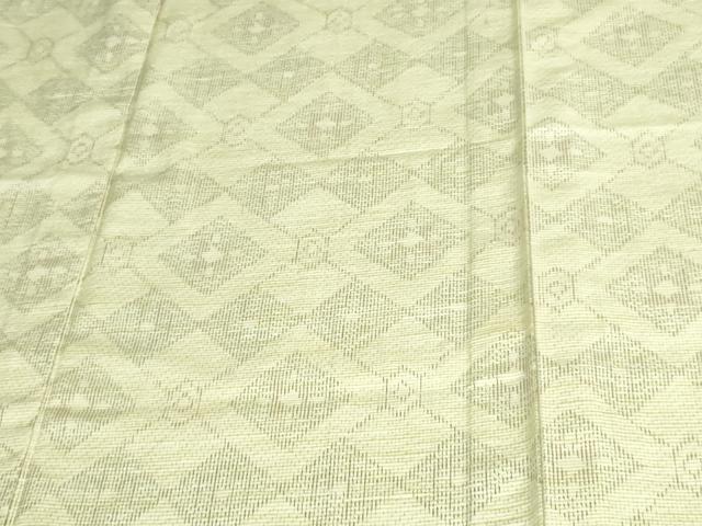 平和屋着物▽上質な紬 単衣 花菱文 正絹 逸品 DAAV9666sf