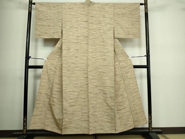 平和屋着物▽上質な紬 単衣 霞文 正絹 逸品 DAAV9670sf 平和屋