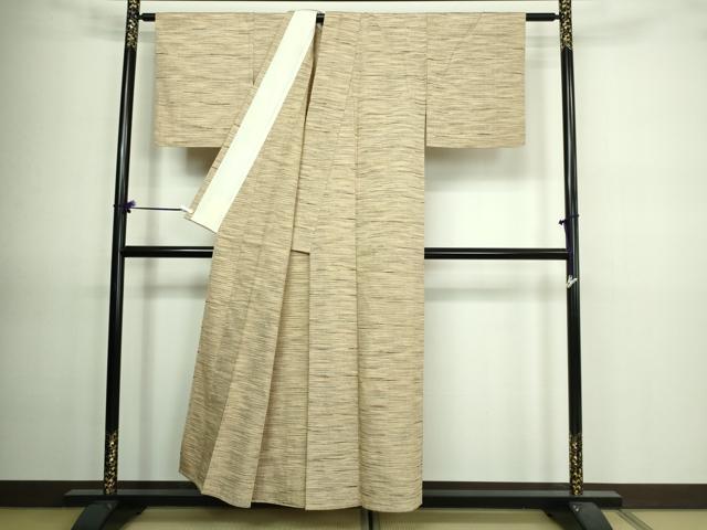 平和屋着物▽上質な紬 単衣 霞文 正絹 逸品 DAAV9670sf 平和屋