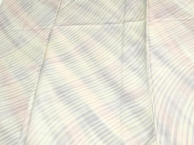 平和屋着物▽上質な小紋 単衣 斜縞 三越扱い 正絹 逸品 DAAV9684sf