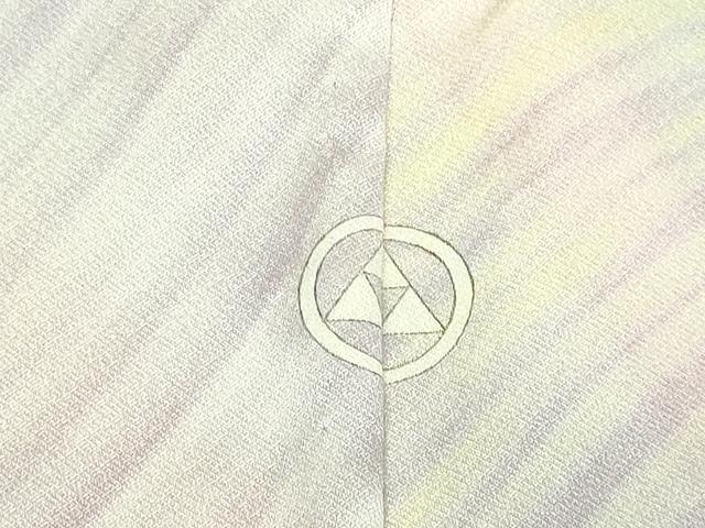 平和屋着物▽上質な小紋 単衣 斜縞 三越扱い 正絹 逸品 DAAV9684sf