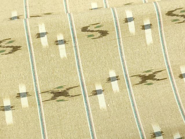 平和屋着物▽本場琉球紬 単衣 吉祥文 正絹 逸品 DAAV9698sf