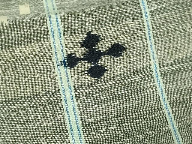 平和屋着物▽上質な紬 単衣 吉祥花文 正絹 逸品 DAAV9703sf