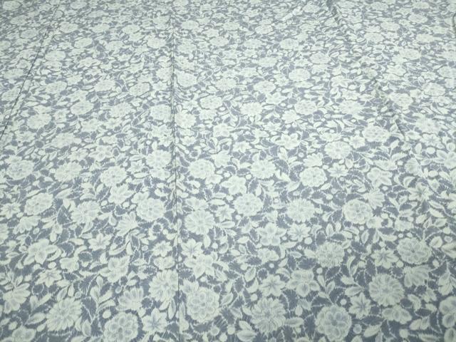 平和屋着物▽上質な小紋　単衣　草花文　正絹　逸品　DAAV9706sf