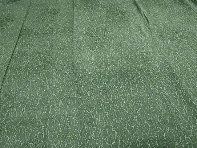 平和屋着物▽上質な小紋　単衣　芝文　正絹　逸品　DAAV9721sf