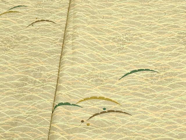 平和屋着物▽小紋　単衣　雪芝文　洗える着物　DAAV9759sf