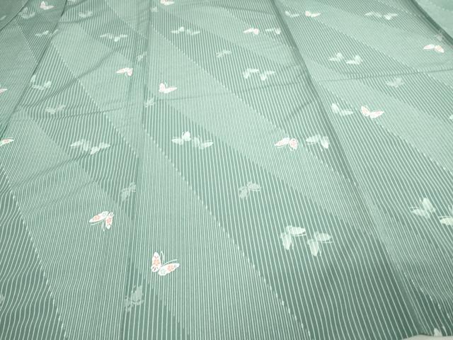 平和屋着物▽小紋　単衣　花蝶文　洗える着物　DAAV9760sf