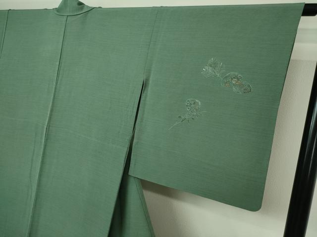 平和屋着物▽中国三大刺繍 汕頭刺繍 スワトウ刺繍 総刺繍 訪問着 単衣