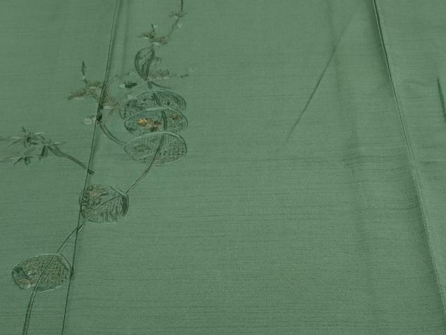 平和屋着物▽中国三大刺繍 汕頭刺繍 スワトウ刺繍 総刺繍 訪問着 単衣