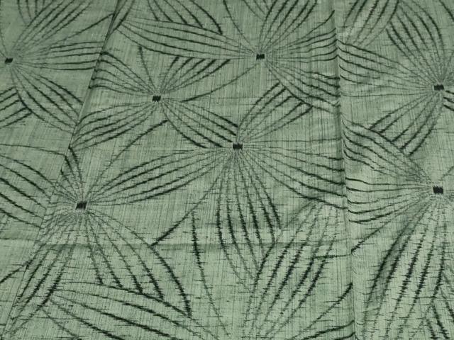 平和屋着物▽上質な紬　単衣　舞花文　正絹　逸品　DAAV9857sf 平和屋着物▽上質な紬 単衣 舞花文 正絹 逸品 DAAV9857sf