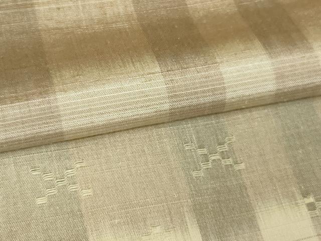 平和屋着物▽上質な紬　単衣　花織　間道　正絹　逸品　DAAV9869sf_5
