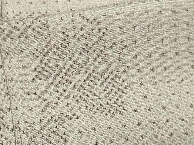 平和屋着物▽本塩沢 単衣 草花間道 高島屋扱い 正絹 逸品 DAAV9917sf