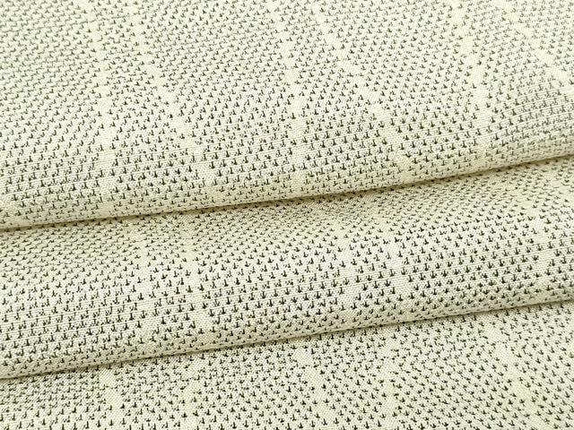 平和屋着物▽本塩沢　単衣　変わり間道　正絹　逸品　DAAV9935sf