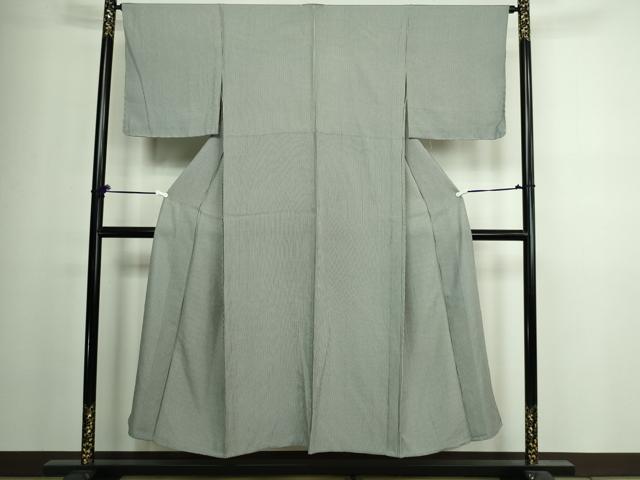 平和屋着物▽江戸小紋　単衣　縞　正絹　逸品　DAAV9948sf