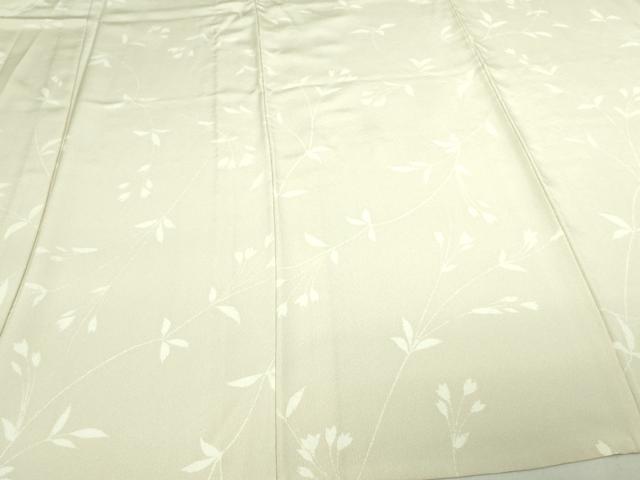 平和屋着物▽上質な小紋　単衣　枝葉文　正絹　逸品　DAAV9953sf