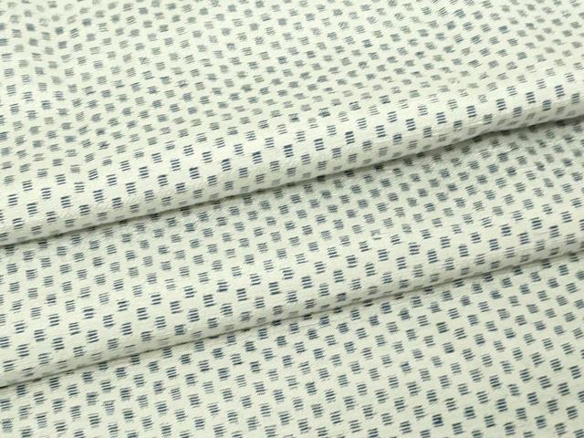 平和屋着物▽上質な紬　単衣　藍　霞文　正絹　逸品　DAAV9962sf