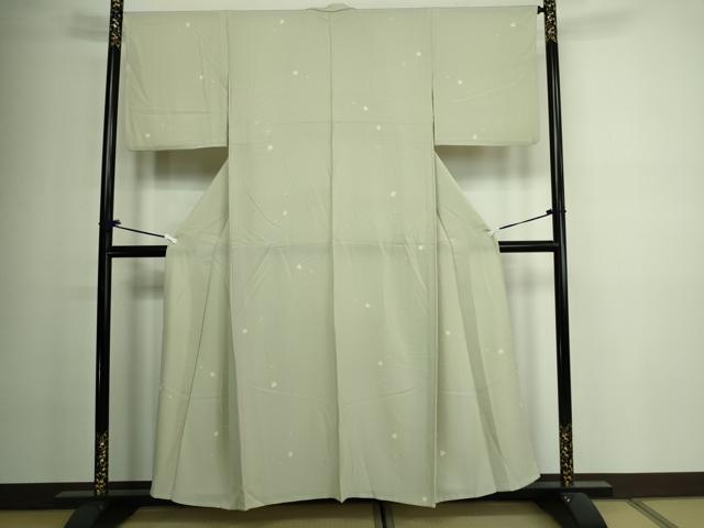 平和屋着物▽上質な小紋 単衣 舞葉文 金彩 正絹 逸品 DAAV9974sf